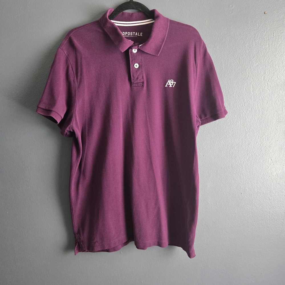Aeropostale Men's XL Deep Purple Cotton Polo
